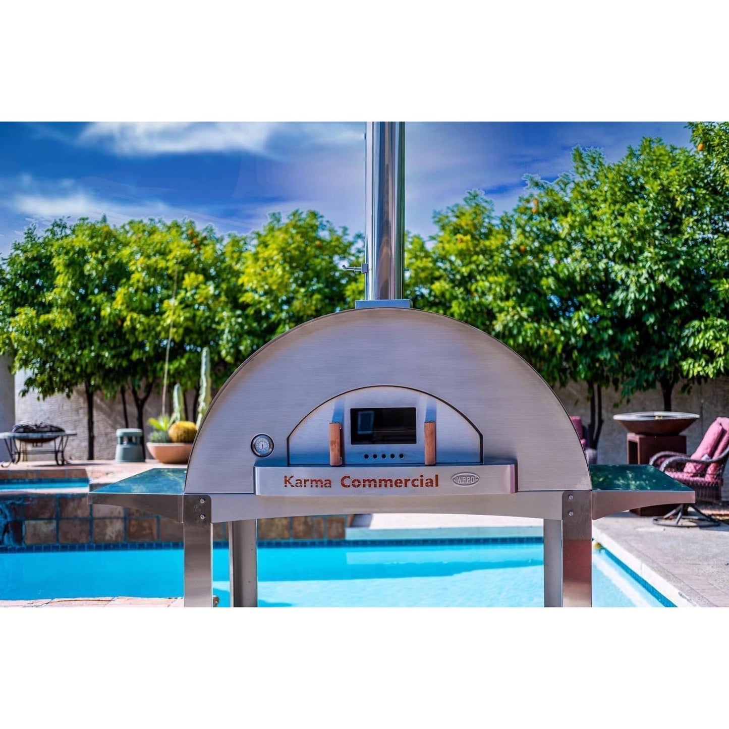 WPPO™ Karma 55 304 Stainless Steel Commercial Wood-Fired Oven