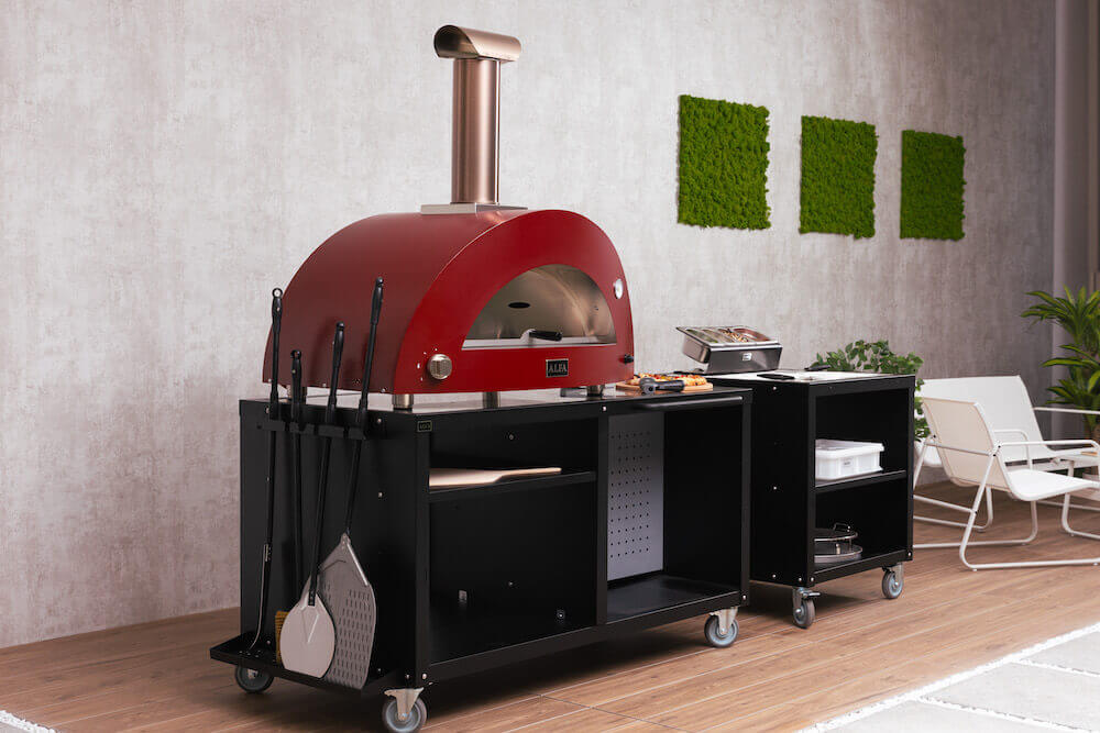 ALFA™ Peel Holder Rack for Modular Pizza Cooking Stations