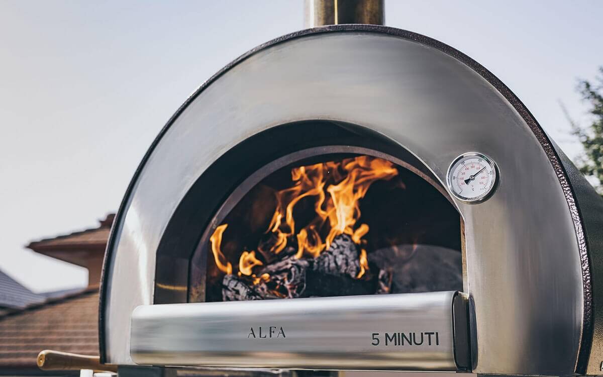 ALFA™ 5 MINUTI Outdoor Countertop Wood-Fired Pizza Oven
