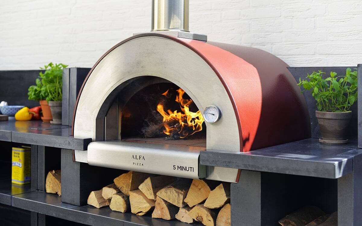 ALFA™ 5 MINUTI Outdoor Countertop Wood-Fired Pizza Oven
