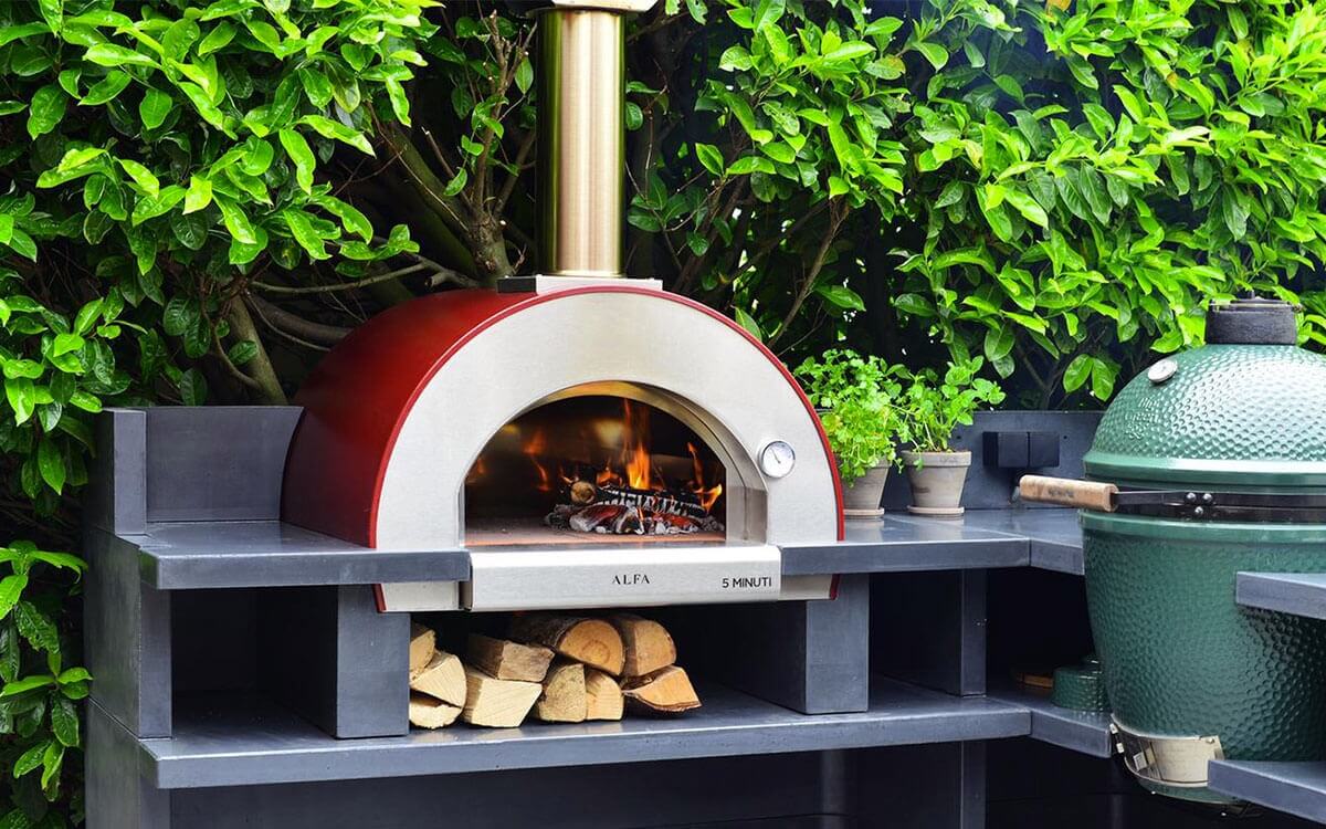ALFA™ 5 MINUTI Outdoor Countertop Wood-Fired Pizza Oven
