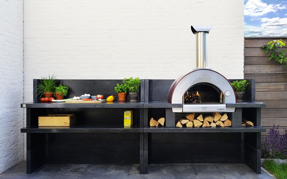ALFA™ 5 MINUTI Outdoor Countertop Wood-Fired Pizza Oven