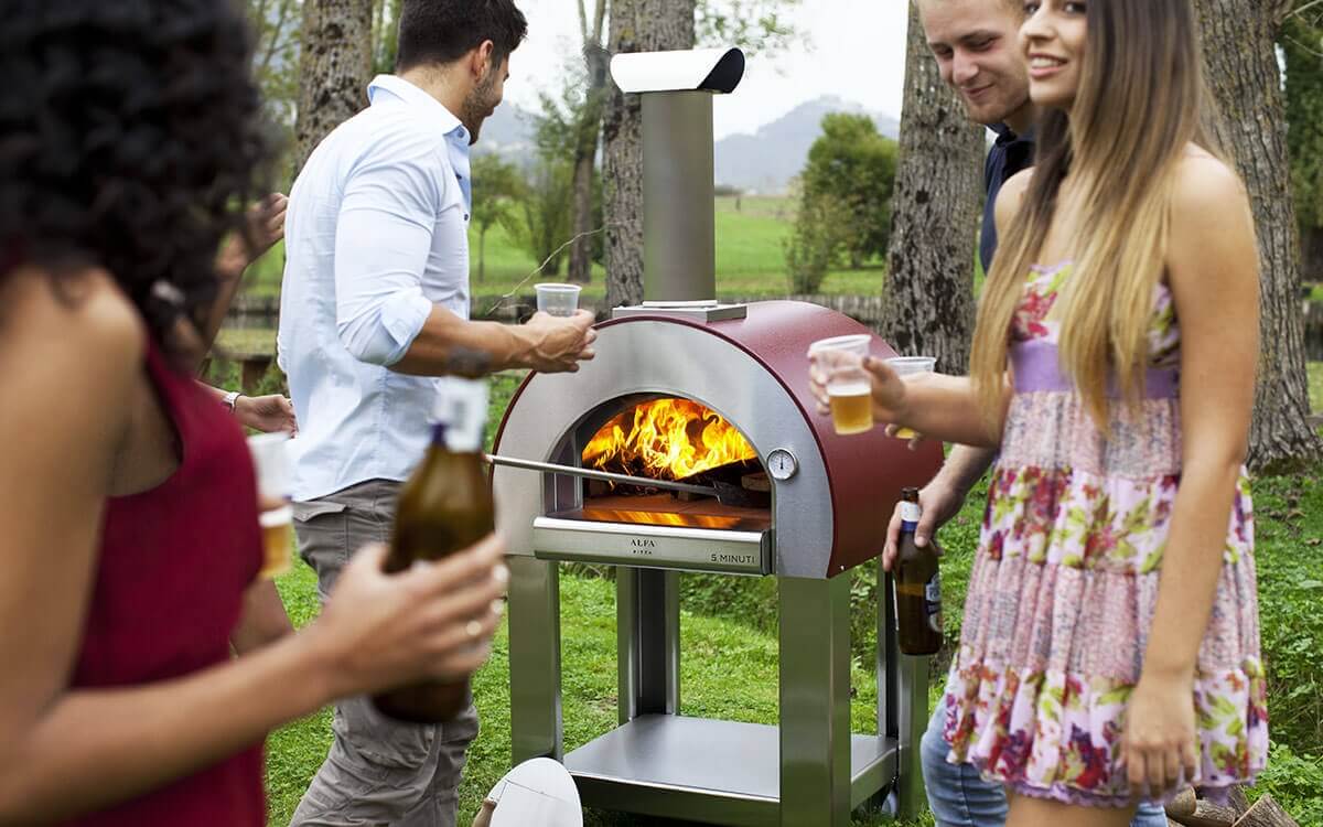 ALFA™ 5 MINUTI Outdoor Countertop Wood-Fired Pizza Oven