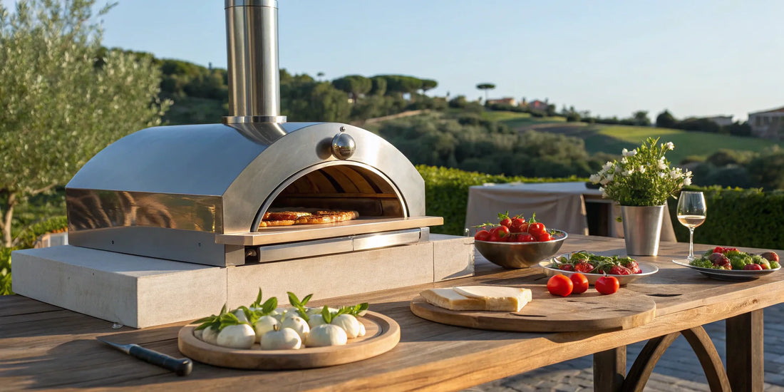 The best natural gas pizza oven for a home backyard cooking a fresh pizza.
