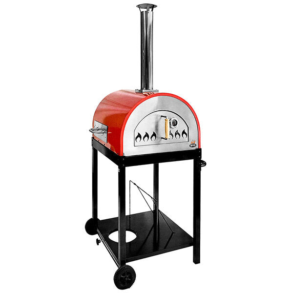 Main image of the WPPO™ Traditional 25" Eco Wood Fired Pizza Oven [Red or Black] (SKU: WKE-04G-RED) with a solid white background