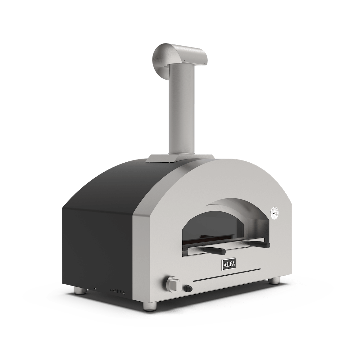 ALFA FUTURO 2 PIZZE Pizza Oven in Black with Transparent Background