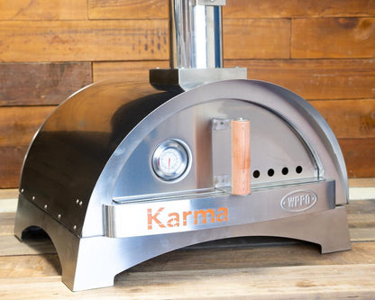 WPPO™ Karma 25 Stainless Steel Wood-Fired Pizza Oven w/ Countertop Base