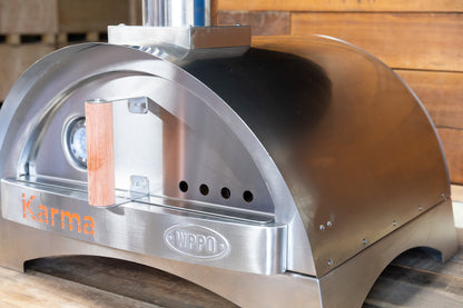 WPPO™ Karma 25 Stainless Steel Wood-Fired Pizza Oven w/ Countertop Base