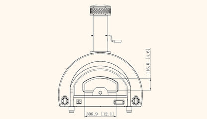 SUMMERSET™ Gas Hybrid Outdoor Pizza Oven [2 Fuel Types]