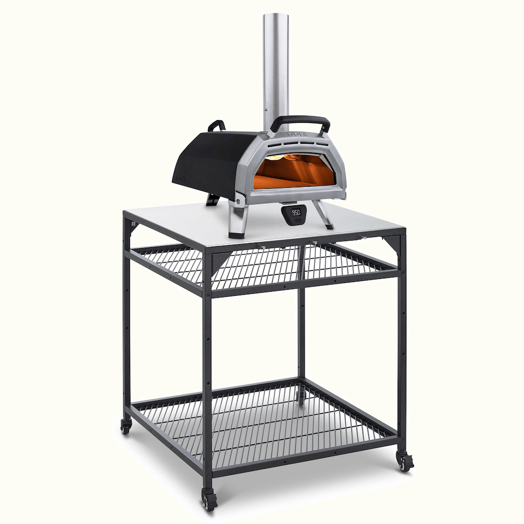 Ooni Large Modular Pizza Table with Karu Pizza Oven on it