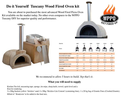 WPPO™ DIY AD70 Tuscany Wood-Fired Oven