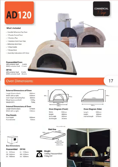 WPPO™ DIY AD120 Tuscany Wood-Fired Oven