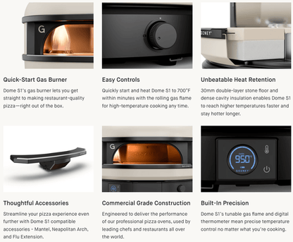 GOZNEY° Dome S1 — Propane Pizza Oven [Matte White]