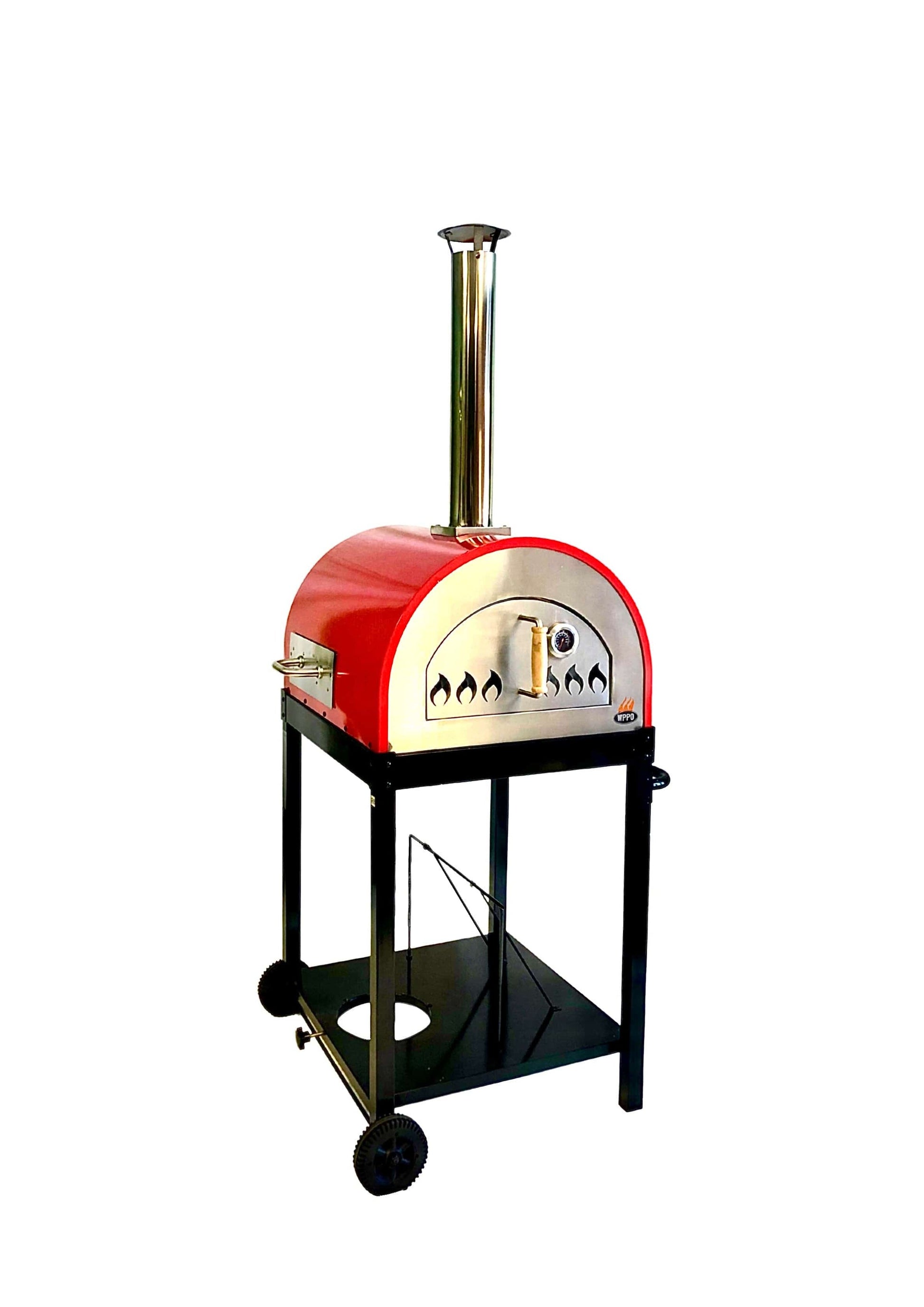 Main image of the WPPO™ Hybrid 25" Hybrid Wood & Gas Pizza Oven [Red or Black] (SKU: WKE-04WG-RED) with a solid white background