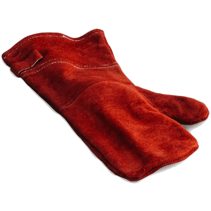 Red leather pizza cooking glove