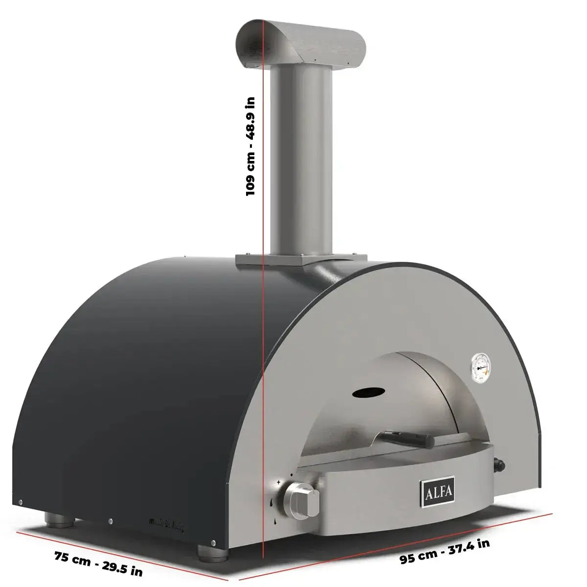 ALFA™ CLASSICO 2 Pizze Gas Outdoor Pizza Oven [Hybrid-Capable]
