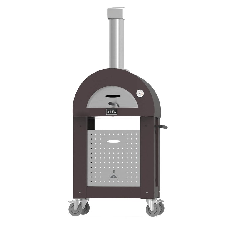 ALFA NANO copper base stand with oven on top with transparent background