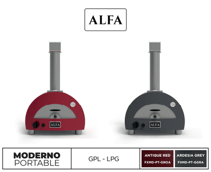 ALFA™ MODERNO Portable Propane Pizza Oven [2 Color Options]